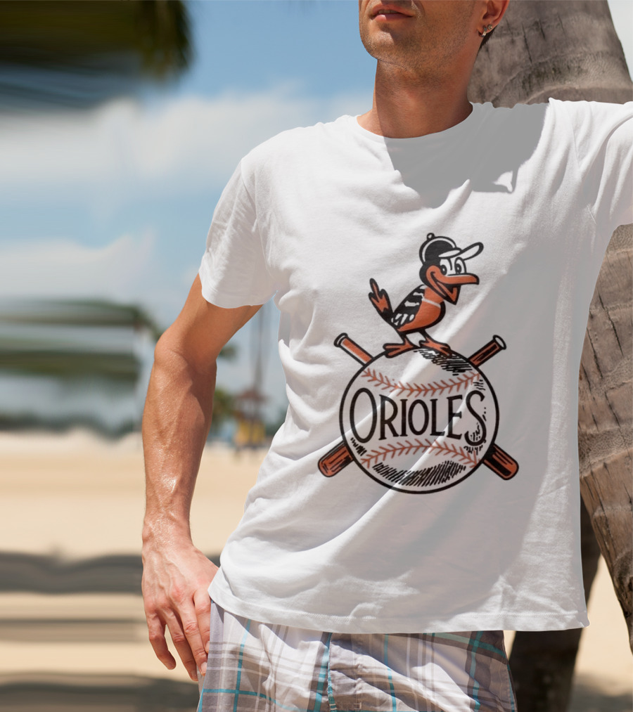 Baltimore Orioles Vintage '54 Iconic Bird And Baseball T-Shirt