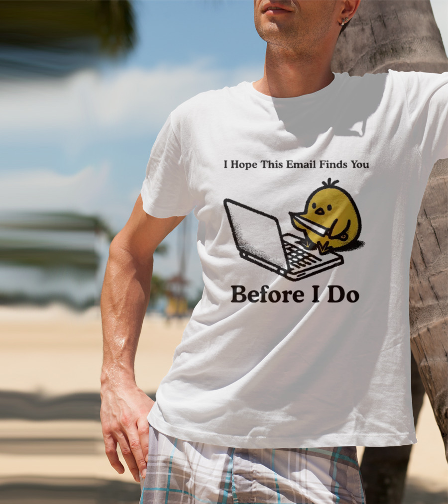 I Hope This Email Finds You Before I Do Chicken Knife Laptop T-Shirt