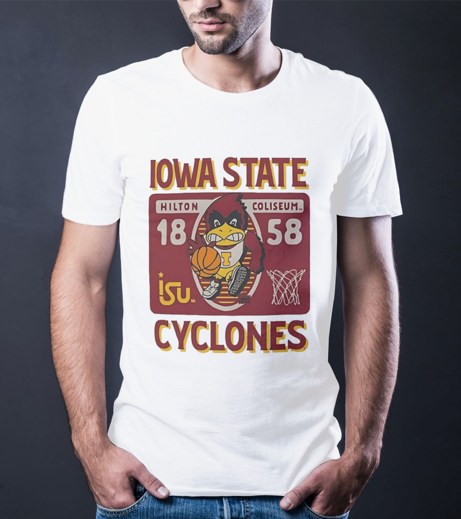 Iowa State Cyclones Hilton Coliseum 1858 Basketball T-Shirt