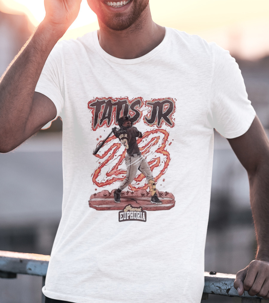 Fernando Tatis Jr San Diego Padres MLB Number 23 Fire Batting Euphoria T-Shirt