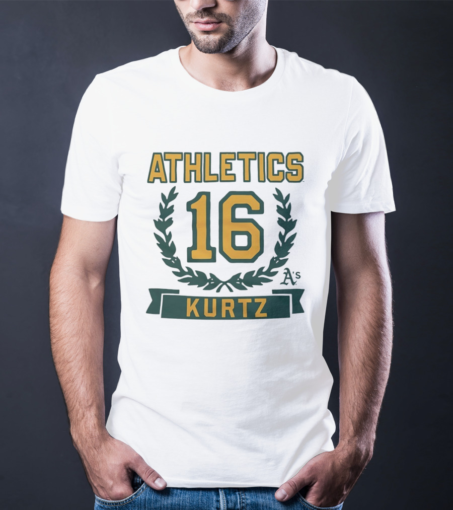 Oakland Athletics 16 Kurtz Wreath A's T-Shirt
