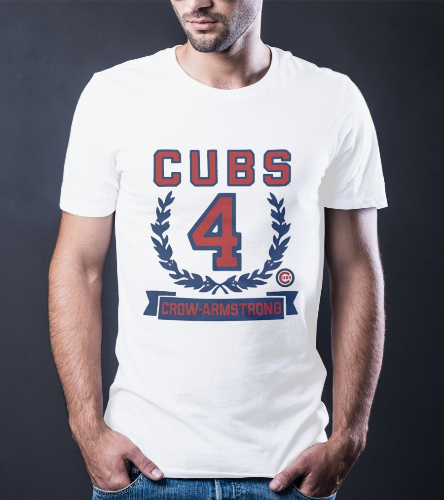 Cubs 4 Crow Armstrong Rookie Wreath T-Shirt