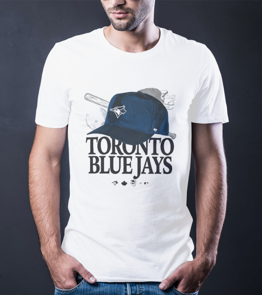 Toronto Blue Jays Baseball Cap And Bat Motif '47 T-Shirt
