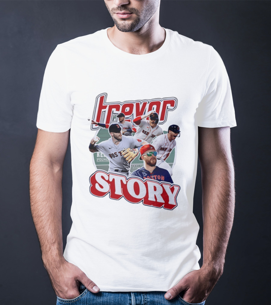 Trevor Story Boston Red Sox MLB Player Collage T-Shirt