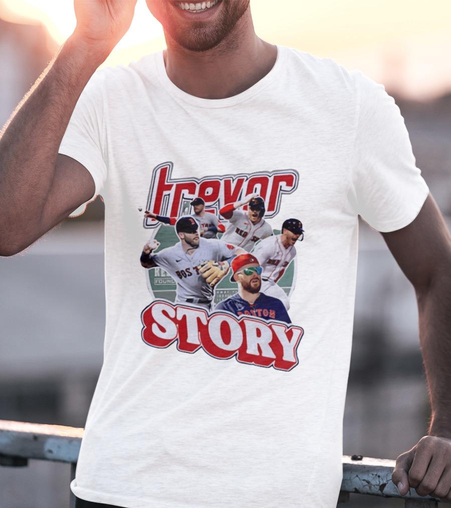 Trevor Story Boston Red Sox MLB Player Collage T-Shirt
