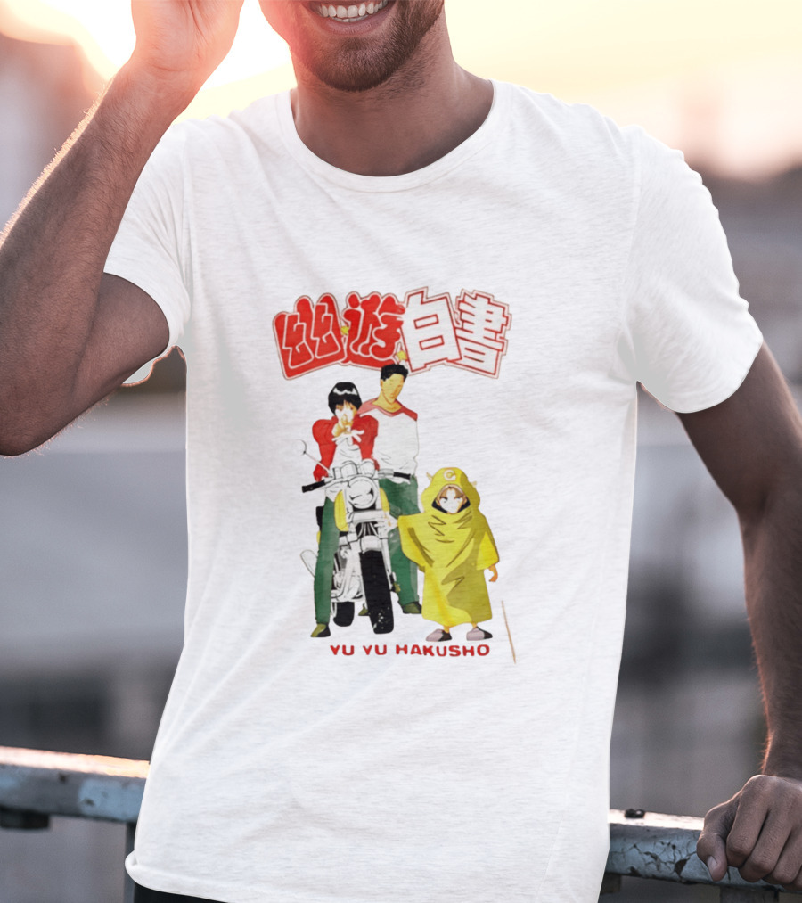 Ron Funches Loot Howard Yu Yu Hakusho Anime 90s Nostalgia Yusuke Kuwabara Hiei Kurama Motocross T-Shirt