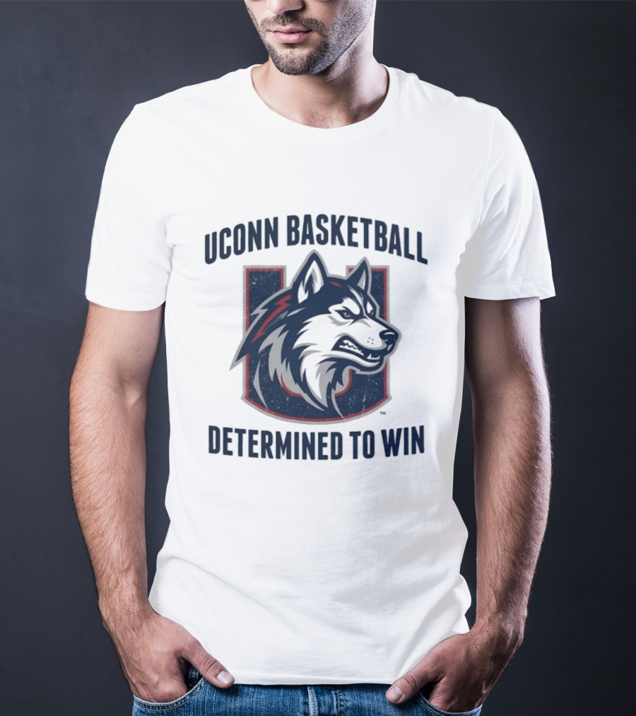 UConn Basketball Husky Determined To Win T-Shirt