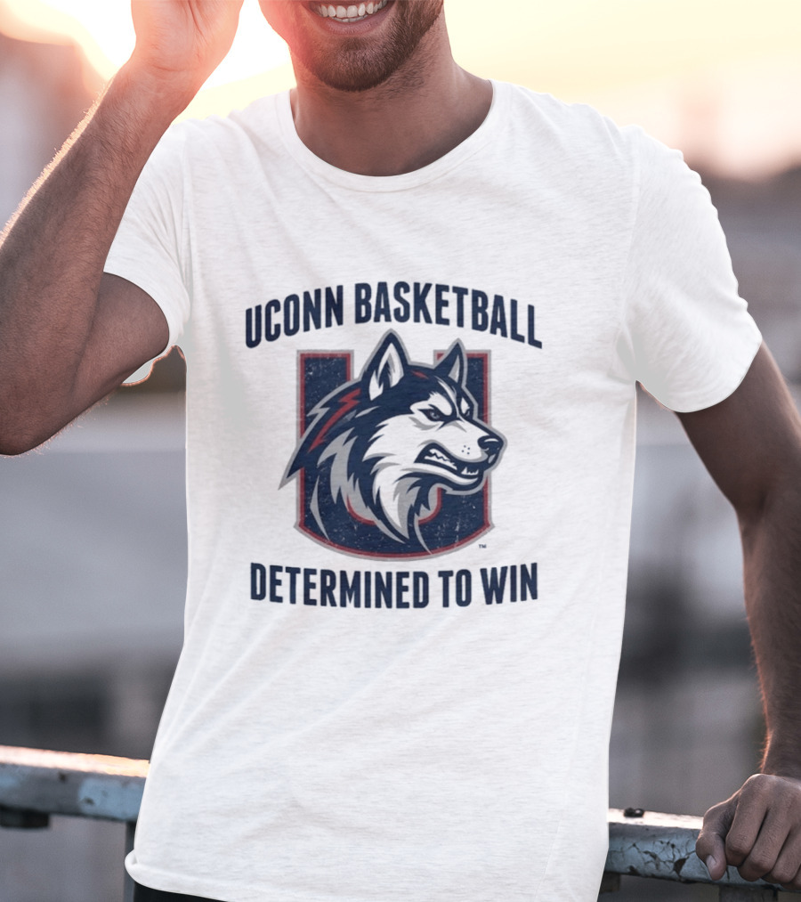 UConn Basketball Husky Determined To Win T-Shirt