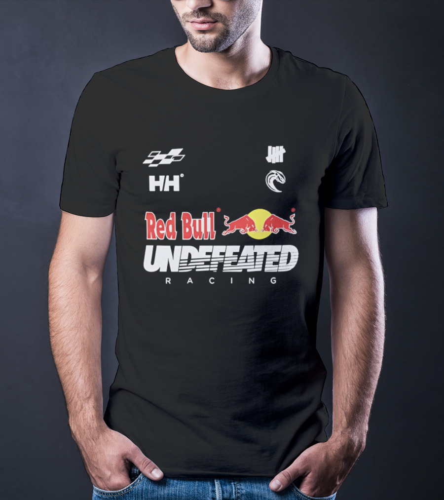 Red Bull Undefeated Racing Helly Hansen Collaboration Checkered Flags T-Shirt