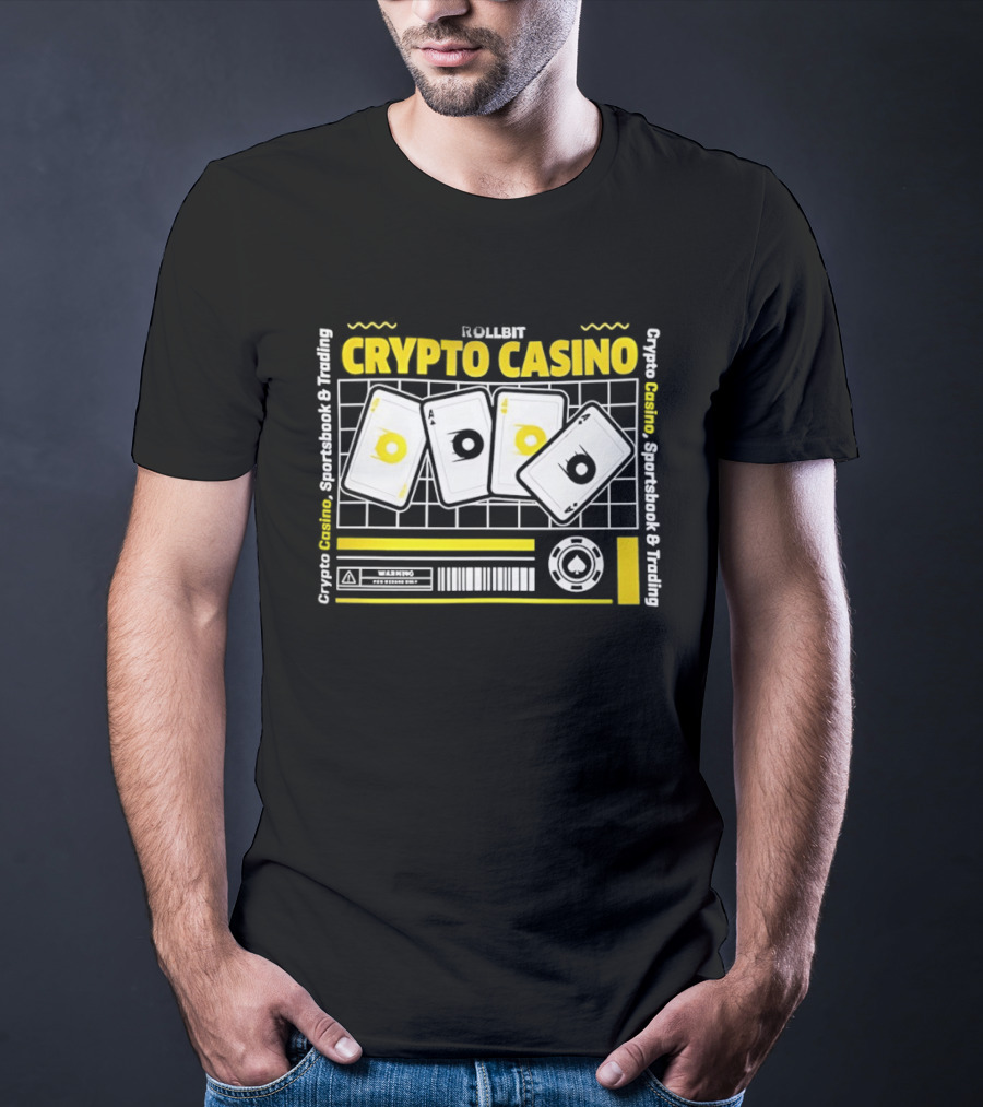 Rollbit Crypto Casino Sportsbook And Trading Playing Cards Digital Tokens T-Shirt
