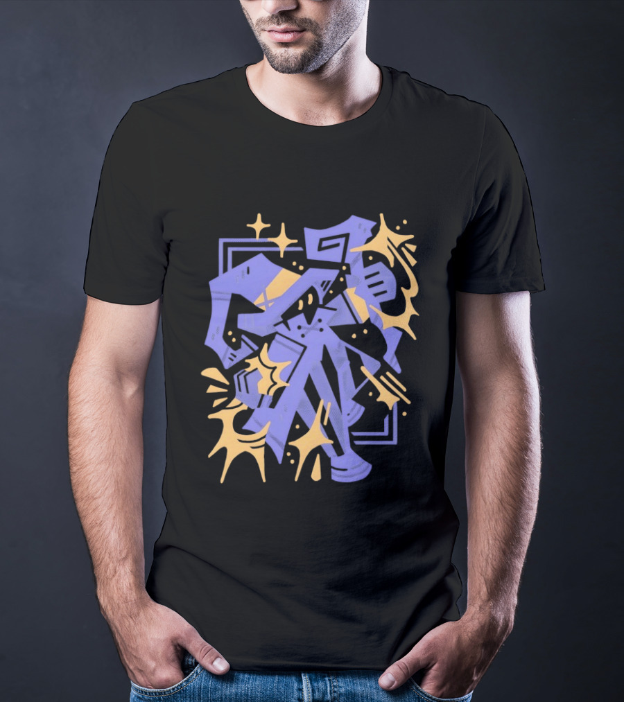 Final Fantasy Flare Abstract Geometric Graphic Explosion T-Shirt