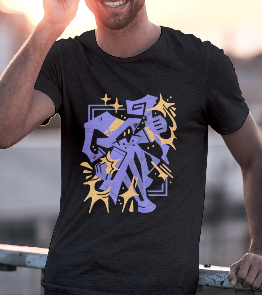 Final Fantasy Flare Abstract Geometric Graphic Explosion T-Shirt