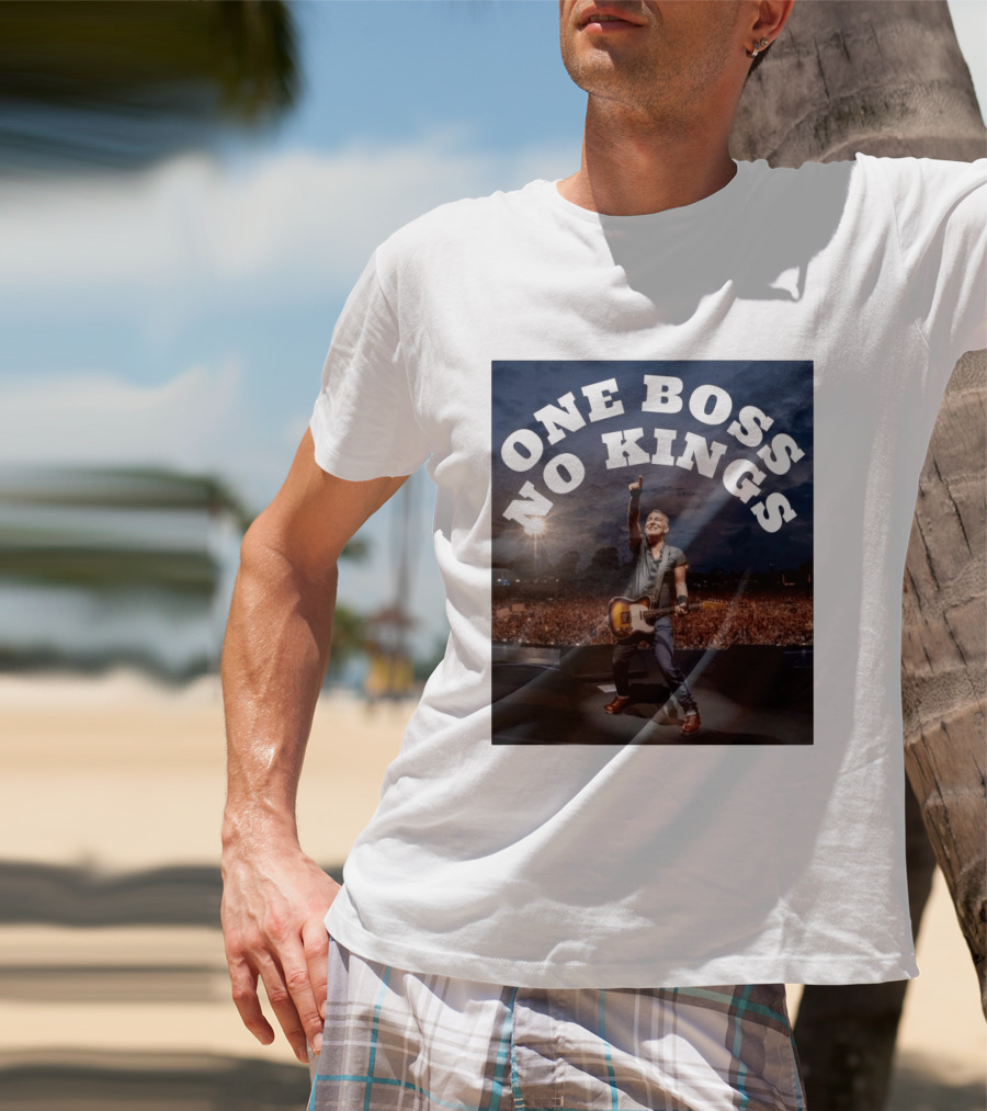 One Boss No Kings Bruce Springsteen Live Concert Crowd Performance T-Shirt
