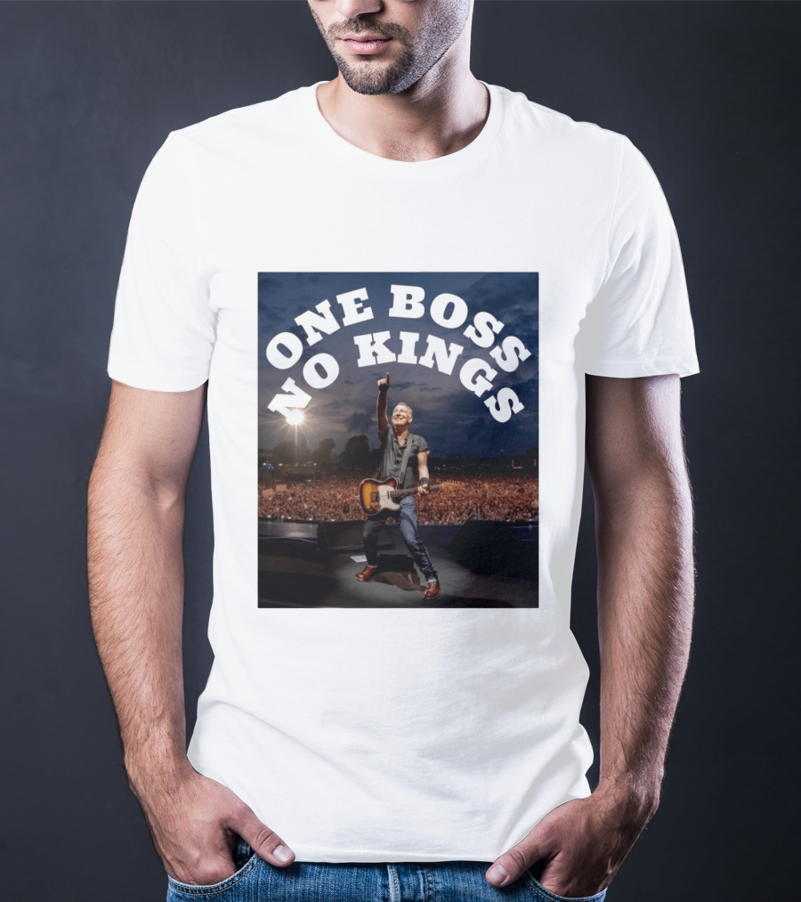 One Boss No Kings Bruce Springsteen Live Concert Crowd Performance T-Shirt