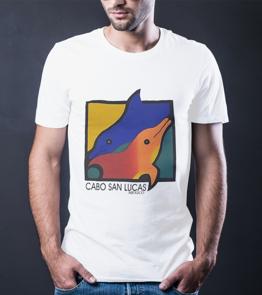 Cabo San Lucas Dolphin Colorful Art Mexico T-Shirt