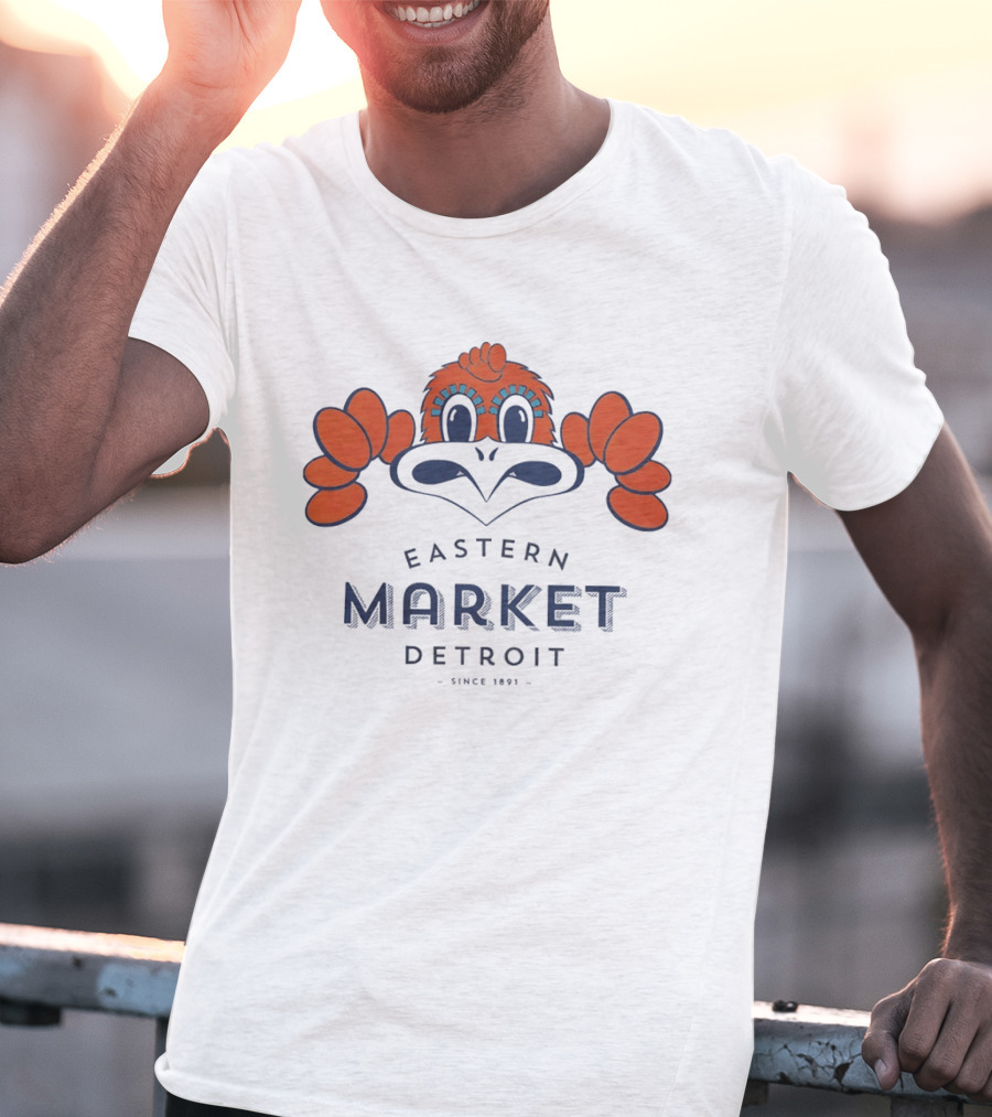 Eastern Market Detroit Since 1891 Cartoon Bird T-Shirt