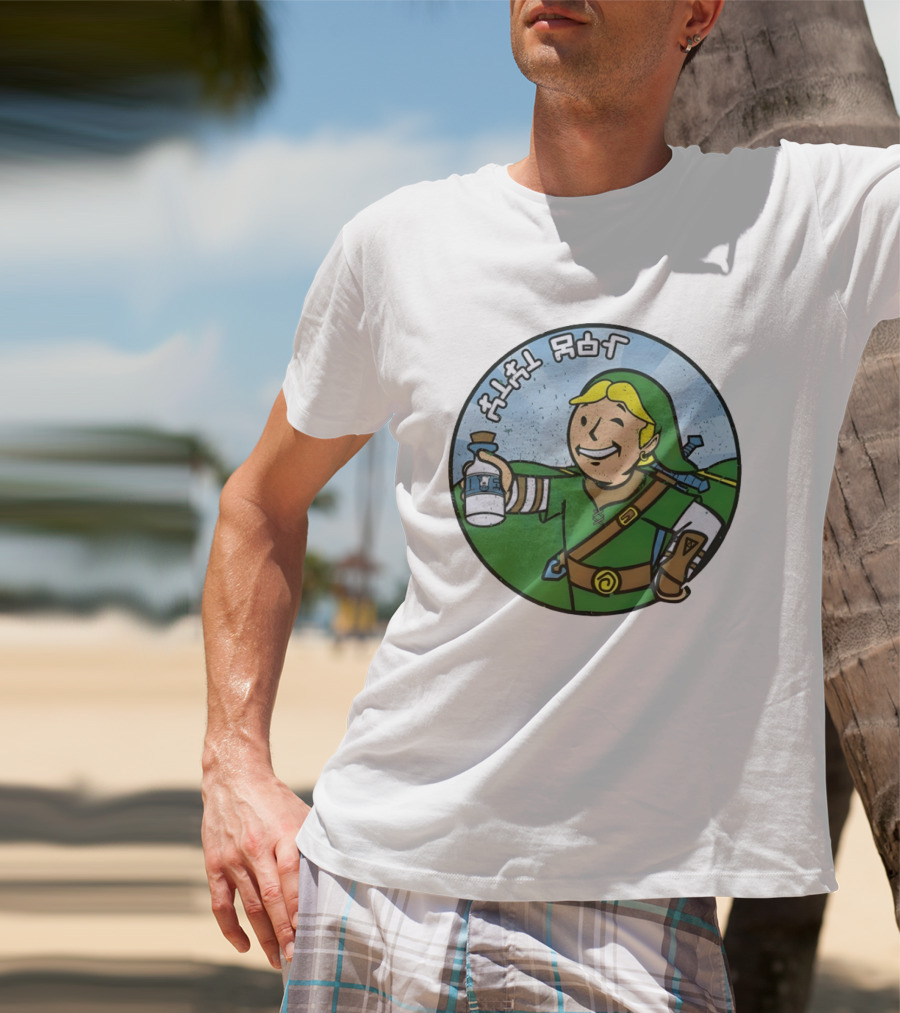 The Legend Of Zelda Link And Fallout Vault Boy T-Shirt