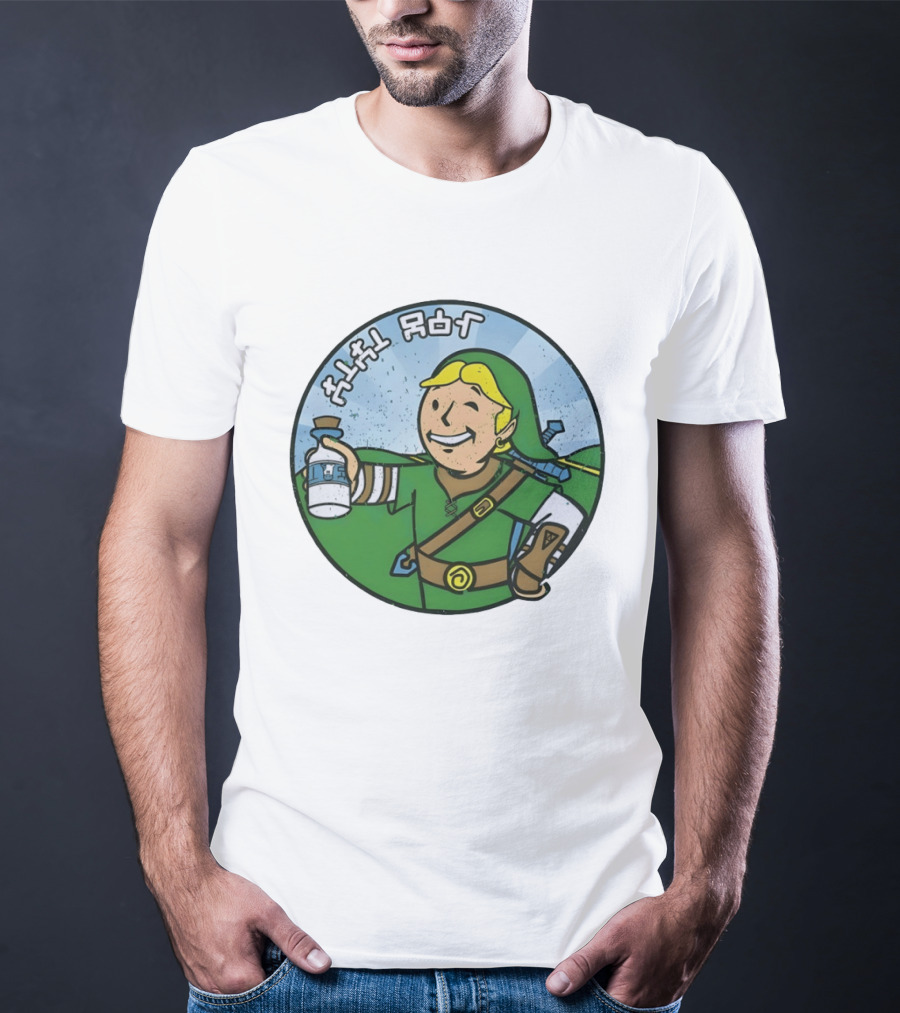 The Legend Of Zelda Link And Fallout Vault Boy T-Shirt