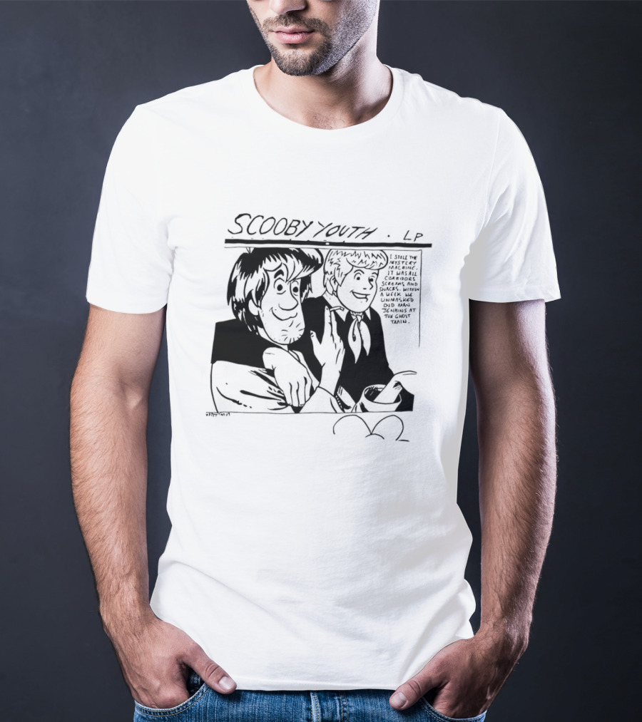 Scooby Youth LP Scooby Doo Shaggy Velma Daphne Classic Cartoon Franchise T-Shirt