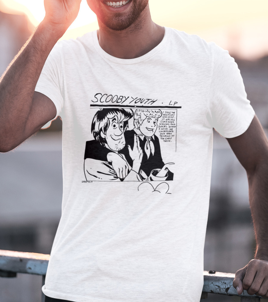 Scooby Youth LP Scooby Doo Shaggy Velma Daphne Classic Cartoon Franchise T-Shirt