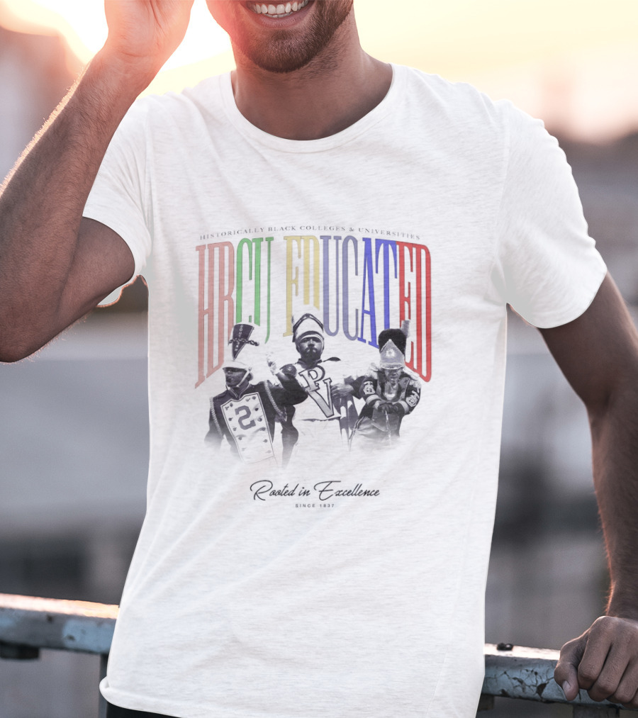 HBCU Educated 1837 Rooted In Excellence Colorful Marching Band T-Shirt