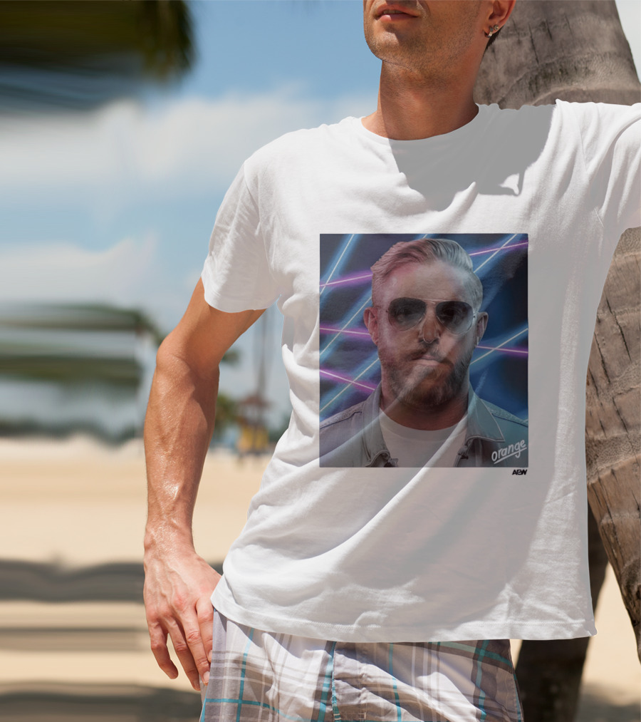 Orange Cassidy Sunglasses AEW Retro Neon T-Shirt