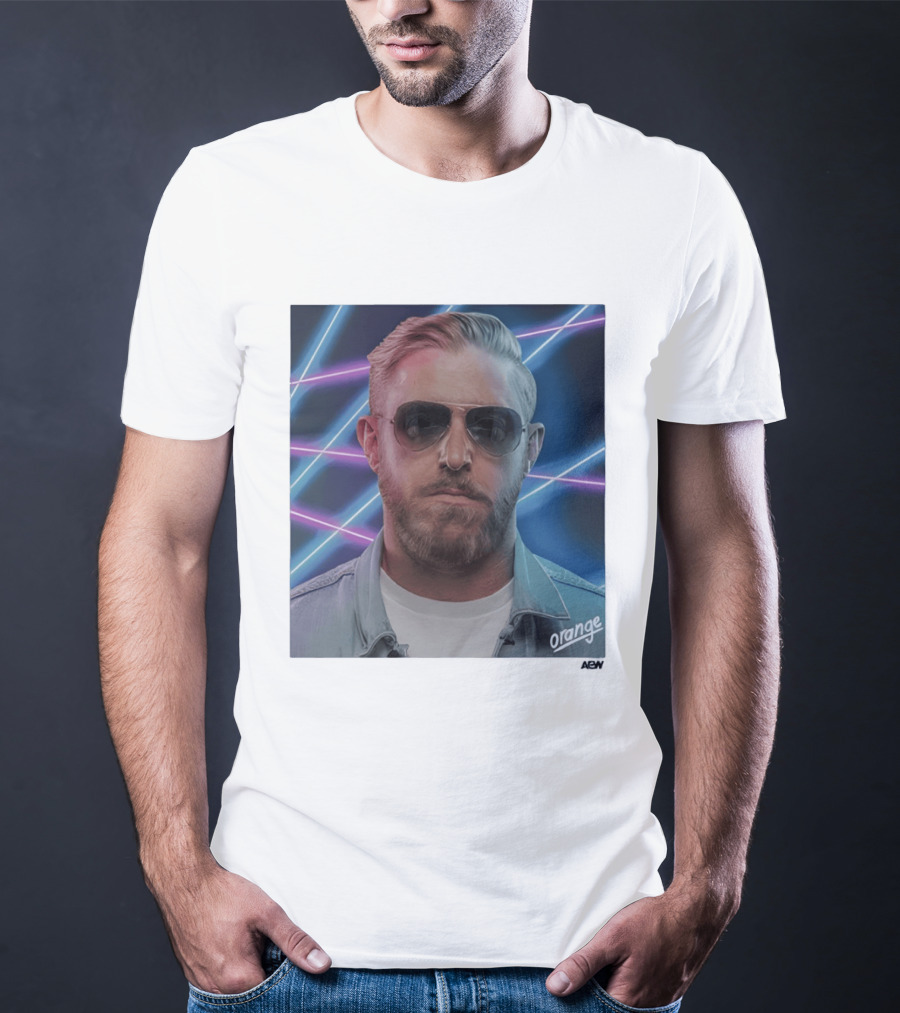 Orange Cassidy Sunglasses AEW Retro Neon T-Shirt