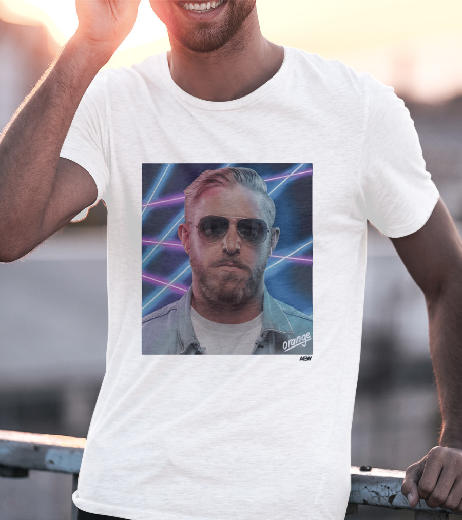 Orange Cassidy Sunglasses AEW Retro Neon T-Shirt