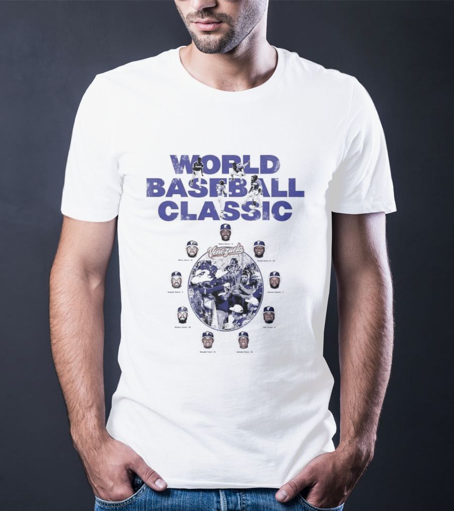 World Baseball Classic Venezuela Players Team Collage T-Shirt