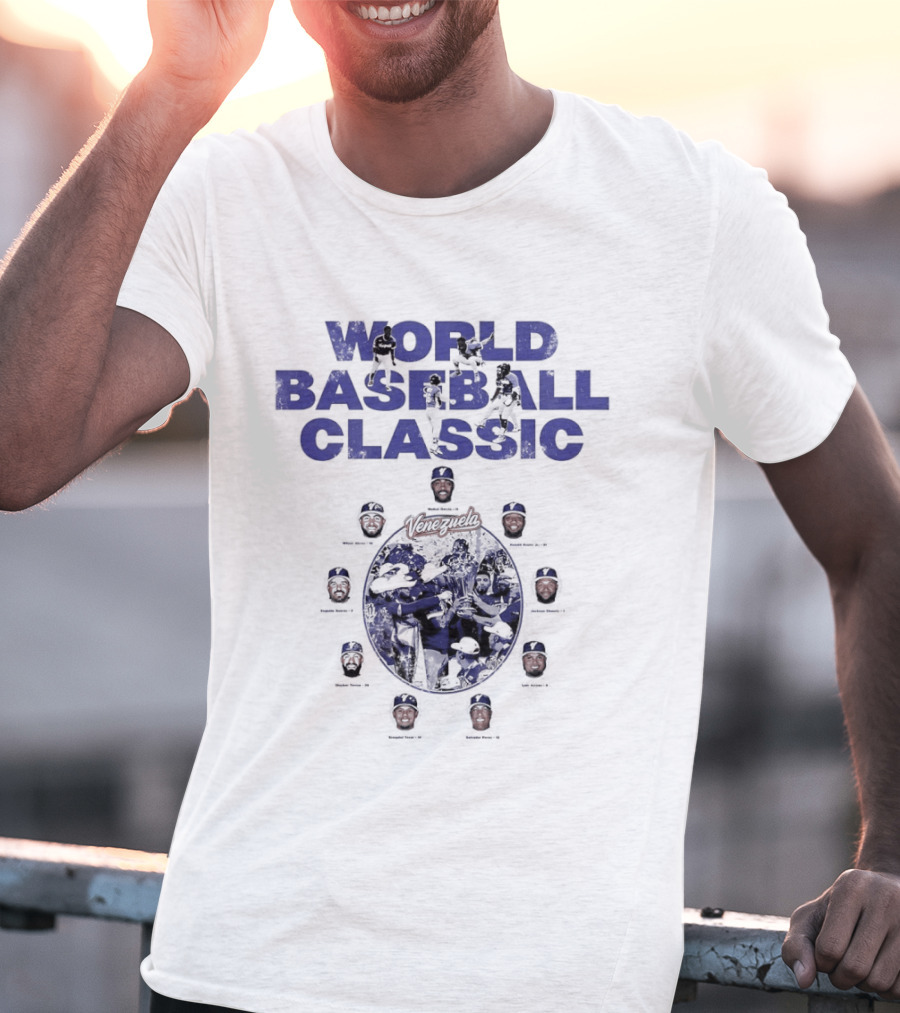 World Baseball Classic Venezuela Players Team Collage T-Shirt