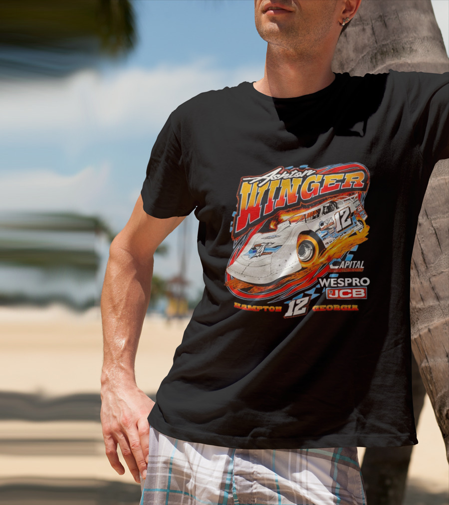Ashton Winger Racing Capital Sports Construction Hampton Georgia 12 Car Wespro JCB T-Shirt