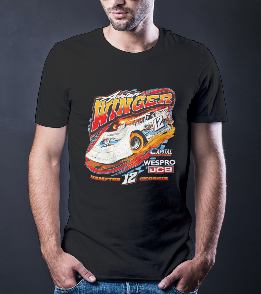 Ashton Winger Racing Capital Sports Construction Hampton Georgia 12 Car Wespro JCB T-Shirt