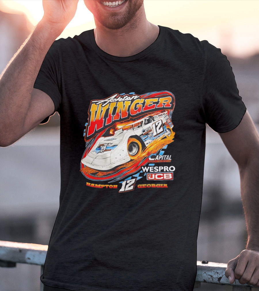 Ashton Winger Racing Capital Sports Construction Hampton Georgia 12 Car Wespro JCB T-Shirt