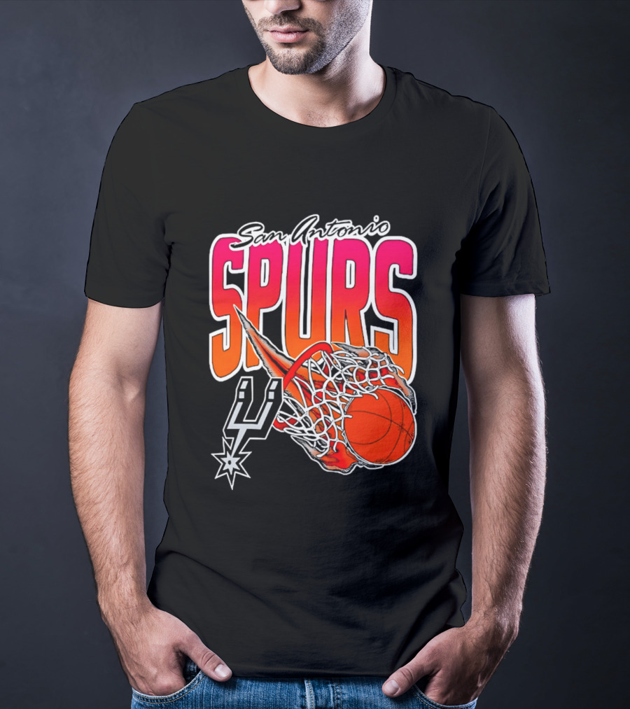 San Antonio Spurs Basketball 2026 Fireball Net T-Shirt