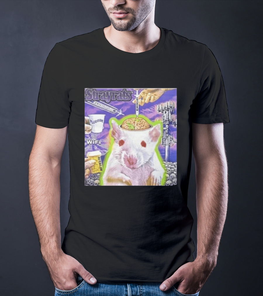 Stray Rats Lab Rat WiFi Fluoride Syringe Brain Injection T-Shirt