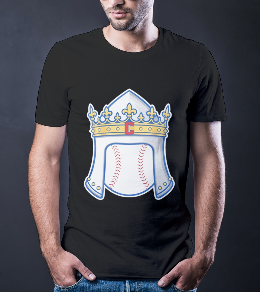 Chicago Cubs Sir Longball Baseball Helmet Crown T-Shirt