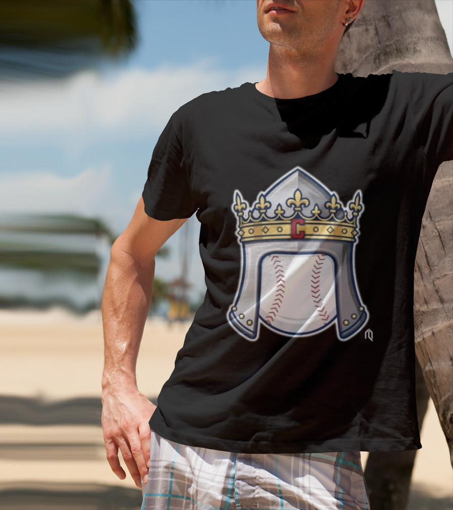 Cleveland Guardians Baseball Knight Helmet Crest T-Shirt