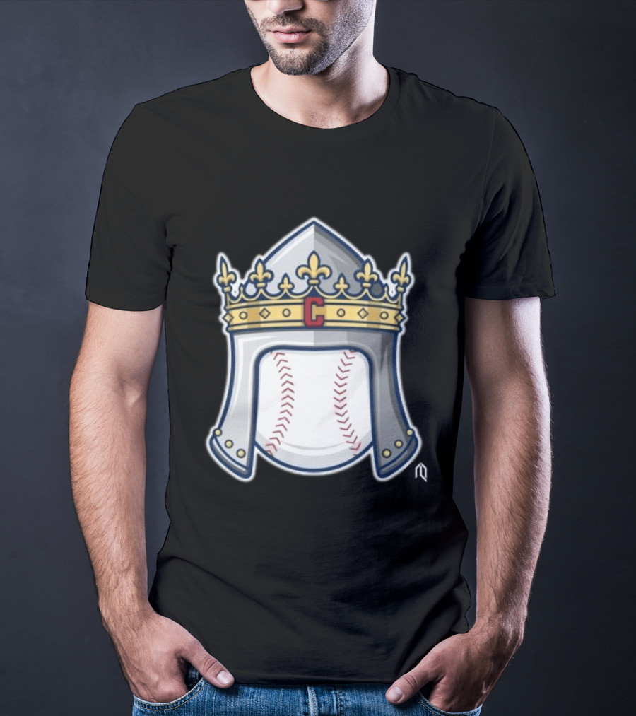 Cleveland Guardians Baseball Knight Helmet Crest T-Shirt