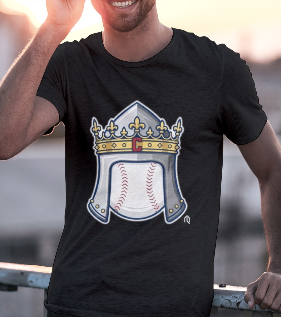 Cleveland Guardians Baseball Knight Helmet Crest T-Shirt
