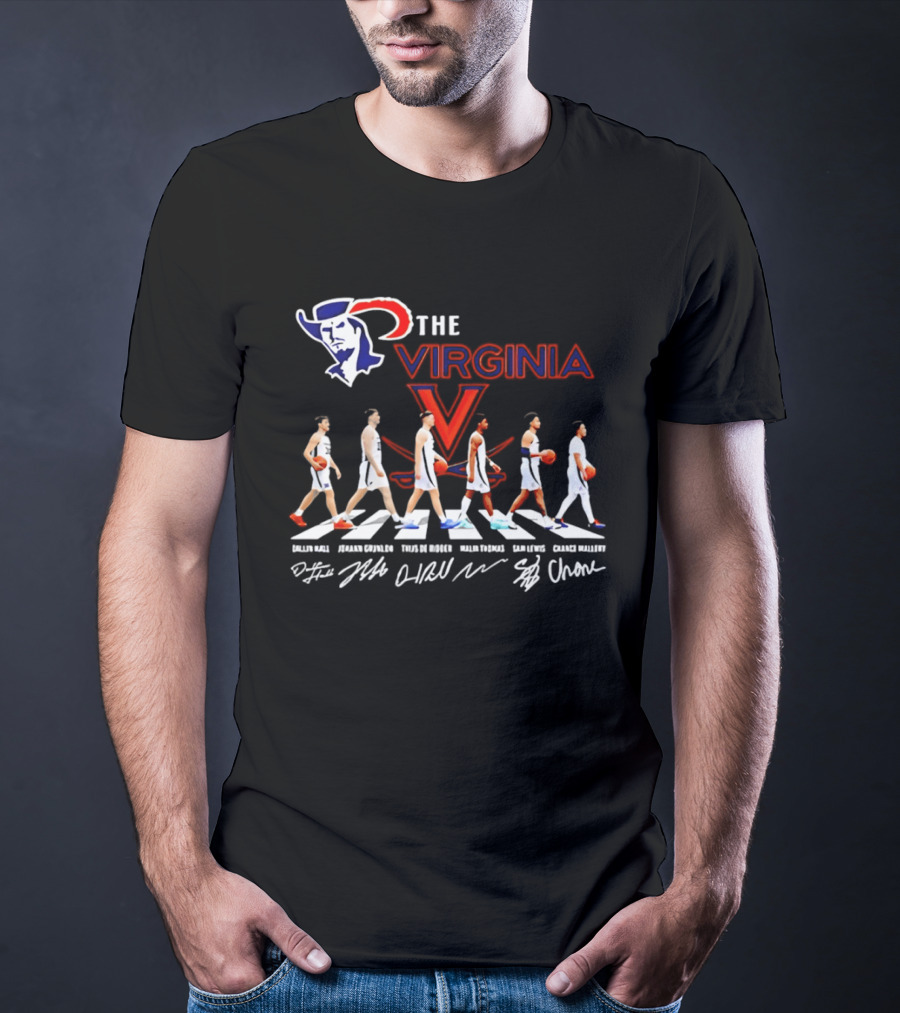 The Virginia Cavaliers Men's Basketball Team Abbey Road Homage T-Shirt