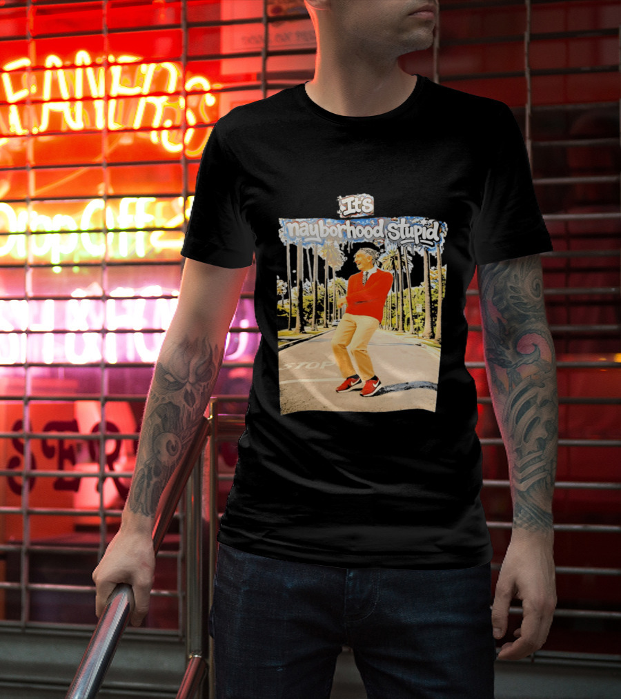 Mister Rogers Primitive Skateboarding It's Nayborhood Stupid T-Shirt