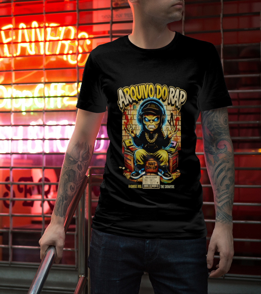 Arquivo Do Rap Grumpy Alien Hrd Of Sesday Hybnoce Rsethe Graffiti T-Shirt
