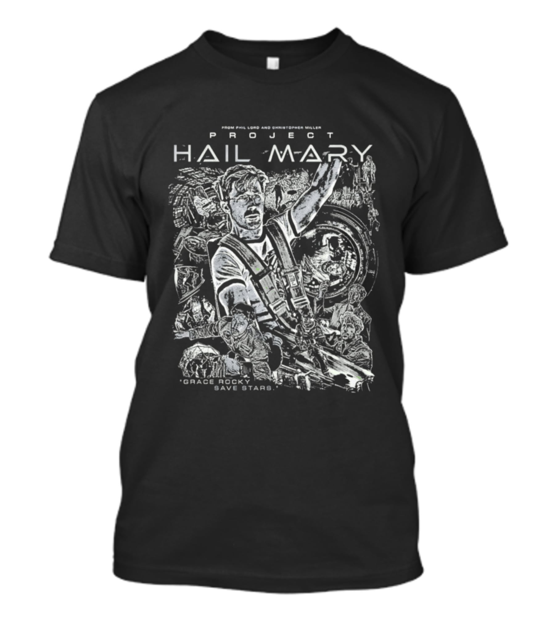 Project Hail Mary 2026 Amaze Grace Rocky Save Stars T-Shirt