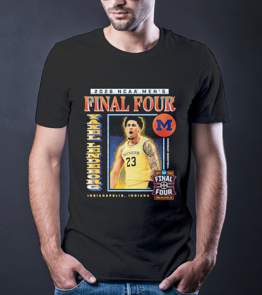 2026 NCAA Men's Final Four Yaxel Lendeborg Michigan Basketball Indianapolis Indiana T-Shirt