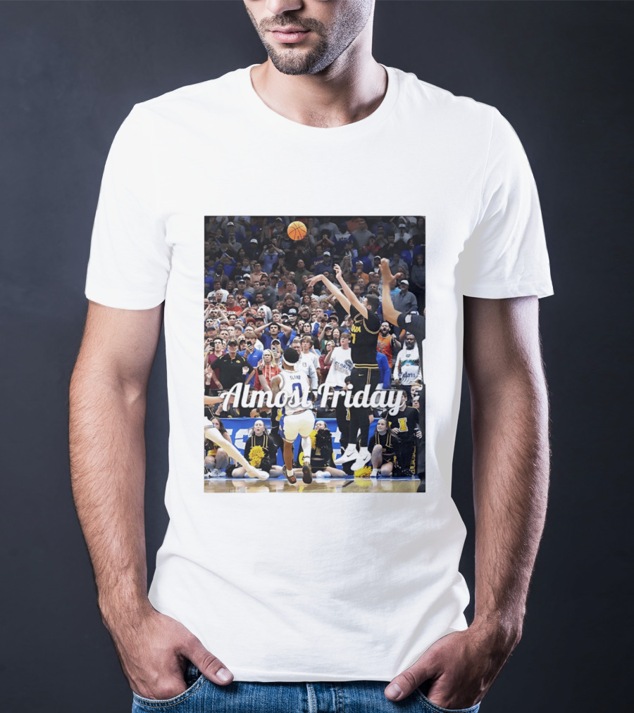 Almost Friday Iowa Basketball March Madness 2026 Jump Shot Crowd T-Shirt