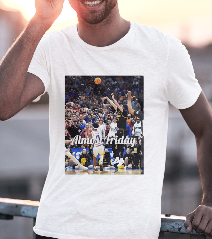 Almost Friday Iowa Basketball March Madness 2026 Jump Shot Crowd T-Shirt