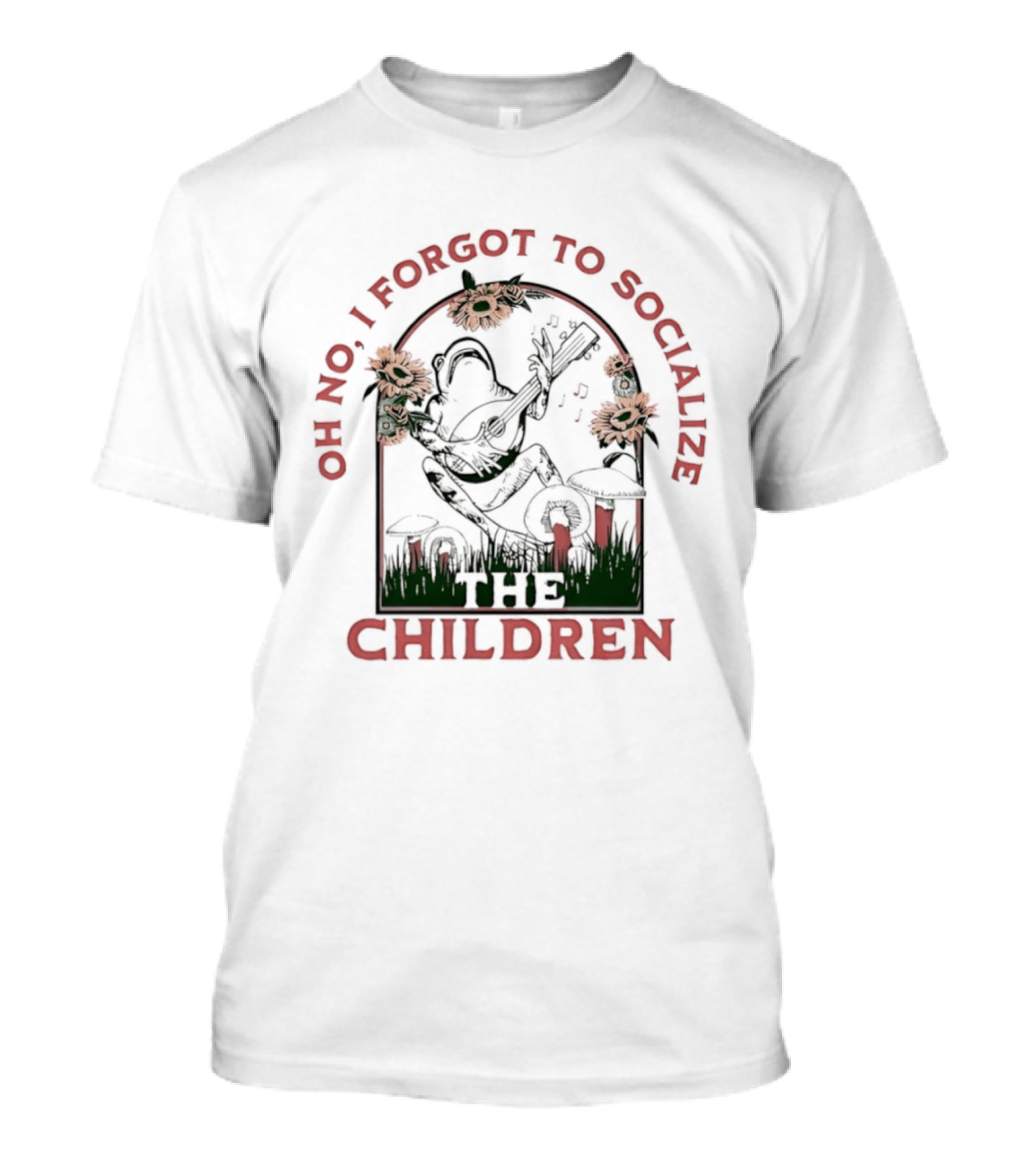Oh No I Forgot To Socialize The Children Frog Sunflowers T-Shirt