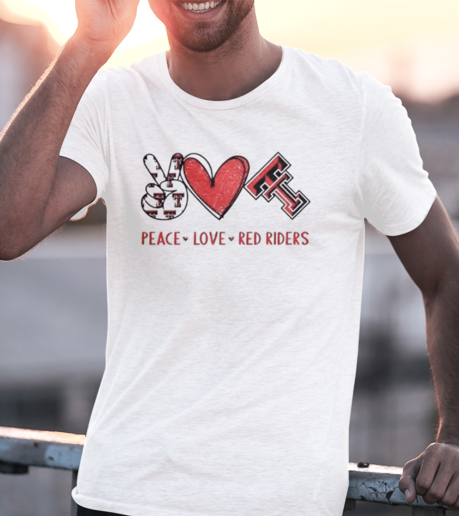 Peace Love Texas Tech Red Raiders Sports Spirit T-Shirt