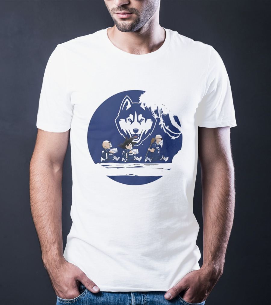 Uconn Huskies Meets Dragon Ball Characters Fusion T-Shirt