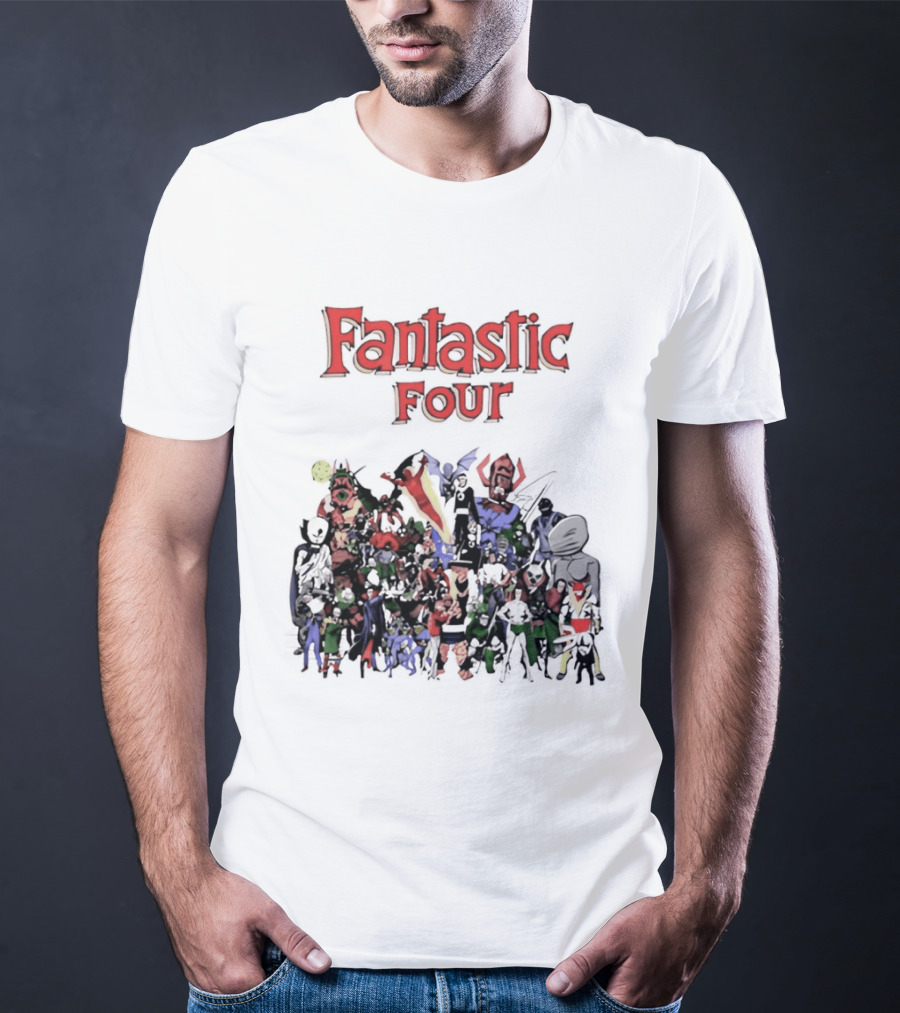 Fantastic Four Comic Characters Assembly T-Shirt